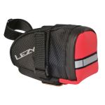 Lezyne M-Caddy sadulakott - must - punane | 0,4 L