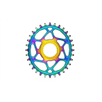 AbsoluteBlack Oval Shimano PVD hammasratas | DM | 1x12-k&auml;iguline | Rainbow, 36T