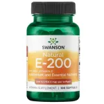 Natural E-200 - Vitamiinid - 200 R&Uuml; - 134,2 mg - N100 - Swanson