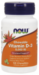 Vitamin D-3, 5000 IU (Chewable) - 120 chewables - NOW Foods