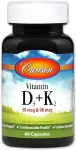 Vitamin D3 + K2 - 60 caps - Carlson Labs