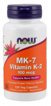 MK-7 Vitamin K-2, 100mcg - 120 vcaps - NOW Foods