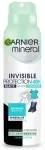 Garnier Mineral Deodorant sprei Invisible Protection 48h Puhas Puuvill &ndash; Must, Valge, V&auml;rviline 150ml