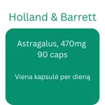 Astragalus, 470 mg &ndash; 90 kapslit &ndash; Holland & Barrett