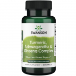Turmeric, Ashwagandha & Ginseng Complex - N60 - kurkum, ashwagandha ja žen&scaron;enn - Swanson