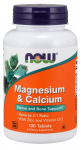 Magnesium & Calcium with Zinc and Vitamin D3 - 100 tablets - NOW Foods