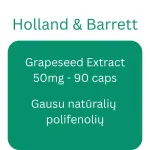 Viinamarjaseemneekstrakt, 50 mg &ndash; 90 kapslit &ndash; Holland & Barrett