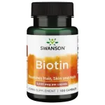 Biotiin - Juustele, nahale, k&uuml;&uuml;ntele - 5000 mcg - N100 - Swanson