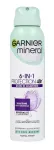 Garnier Mineral Deodorant sprei 6in1 Kaitse 48h Lilleline v&auml;rskus &ndash; Nahk+Riietus 150ml