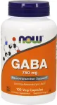 GABA, 750mg - 100 vegan kapslit - NOW Foods