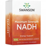 NADH maksimaalne t&otilde;husus - energia saamiseks - piparm&uuml;nt - 20 mg - N30 - Swanson