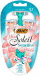 Bic Miss Soleil 3 Sensitive Aqua Colors Skustuvas 1op.-3vnt.