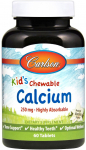 Kid's Chewable Calcium, 250mg Natural Vanilla - 60 tablets - Carlson Labs