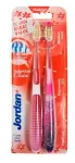 Jordan Toothbrush DUO Individual Clean Medium - keskmise k&otilde;vadusega hambahari - v&auml;rvisegu 1 pakk-2 tk.