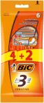 BIC Meeste pardlid 3 teraga Sensitive 1 pakk - 6 tk. (4+2 tasuta)