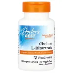 Koliin L-bitartraat, 550mg &ndash; 60 taimekapslit &ndash; Doctor's Best