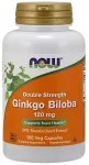 Ginkgo Biloba Double Strength, 120 mg - 100 taimetoidukapslit - NOW Foods