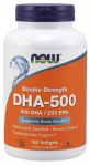 DHA-500, 500 DHA / 250 EPA - 180 softgels - NOW Foods