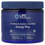 Kreatiin ja atset&uuml;&uuml;l-L-karnitiin Energy Plus &ndash; 233 g &ndash; Life Extension