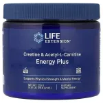 Kreatiin ja atset&uuml;&uuml;l-L-karnitiin Energy Plus &ndash; 233 g &ndash; Life Extension