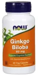 Ginkgo Biloba, 60mg - 60 vcaps - NOW Foods