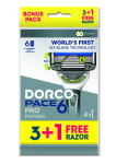 DORCO Pace Pro 6 &uuml;hekordselt kasutatav raseerija 6 teraga, 1 pakk - 4 tk.