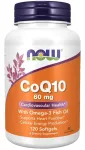 CoQ10 with Omega-3, 60mg - 120 softgels - NOW Foods