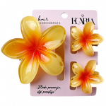 ECARLA 3-in-1 juukseklambrite komplekt - Flower ombre XL + 2 tk mini juukseklambrit SP421.