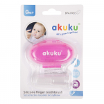 AKUKU silikoonist hambahari beebidele - roosas karbis