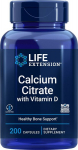 Kaltsiumtsitraat koos D-vitamiiniga &ndash; 200 kapslit &ndash; Life Extension