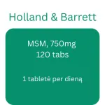 MSM, 750 mg &ndash; 120 tabletti &ndash; Holland & Barrett