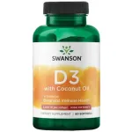 Vitamin D3 with Coconut Oil - 2000 R&Uuml; - 50 mcg - N60 - Swanson