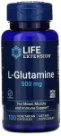 L-glutamiin, 500 mg &ndash; 100 kapslit &ndash; Life Extension