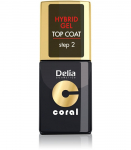 Delia Cosmetics Coral Hybrid geelk&uuml;&uuml;nelakk pealislakk 11ml