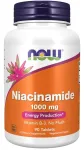 Niatsiinamiid, 1000mg - 90 tabletti - NOW Foods