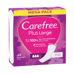 CAREFREE Plus suured h&uuml;gieenisidemed - l&otilde;hnastamata 1op.-64tk
