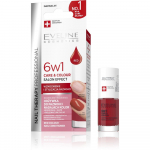 EVELINE Nail Therapy professionaalne k&uuml;&uuml;nelakk, mis annab v&auml;rvi, hooldust ja v&auml;rvi 6in1 - punane 5 ml