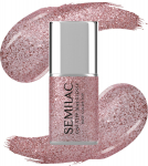 SEMILAC One Step Glossy 3in1 Nail Hybrid Lakk S250 Glitter Pink 7 ml