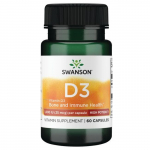 Vitamin D3 - tugev - 1000 R&Uuml; - 25 mcg - N60 - Swanson
