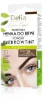 DELIA EYEBROW EXPERT HENNA-PULBER kulmudele 3.1 MUSTJASPRUUN kotike 4g