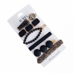 ECARLA 6 kaunistatud elegantse juukseklambri komplekt SP255CZ