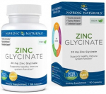 Tsinkgl&uuml;tsinaat, 20 mg &ndash; 60 kapslit &ndash; Nordic Naturals