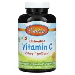 Laste n&auml;rimisk&otilde;lblik C-vitamiin, 250mg Natural Tangerine - 120 taimetoidutabletti - Carlson Labs