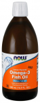 Omega-3 Fish Oil Liquid, Lemon - 500 ml. - NOW Foods