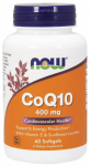CoQ10 with Lecithin & Vitamin E, 400mg - 60 softgels - NOW Foods