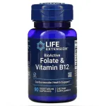 Bioaktiivne foolhape ja B12-vitamiin &ndash; 90 kapslit &ndash; Life Extension