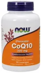 CoQ10 letsitiini ja E-vitamiiniga, 200mg (n&auml;rimisk&otilde;lblik) - 90 pastilli - NOW Foods