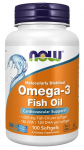 Omega-3 Fish Oil, Molecularly Distilled - 100 softgels - NOW Foods