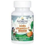 Laste C-vitamiini geelipastillid, v&uuml;rtsikas mandariin &ndash; 60 pastilli &ndash; Nordic Naturals