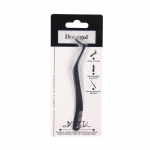 DONEGAL Mat Crush Double Comb kosmeetikapintsetid - mattmust (4127)